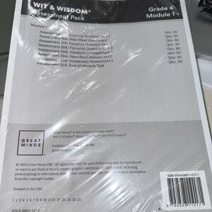 Great Minds Grade 4 Module 1 assessment pack